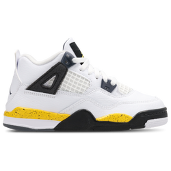 Scuola materna Scarpe - Jordan Retro 4 - White-Tour Yellow-Dk Blue Grey