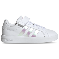 Pre School Shoes - adidas Grand Court 3.0 El - Cloud White-Iridescent