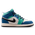 Jordan Aj1 Mid - Pre School Shoes Chalk-True Blue