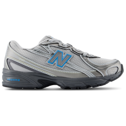 Pre School Shoes - New Balance 740 Bungee Lace - Dark Silver Metallic-Fan Blue