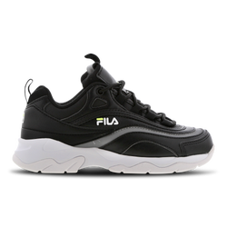Grade School Shoes - Fila Ray - Black-Yellow-Metallic Silver
