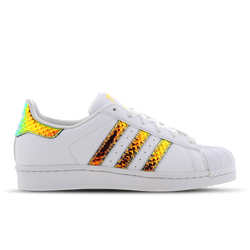 Grade School Shoes - adidas Superstar 3D Iridescent - White-Gold-White