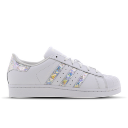 Grade School Shoes - adidas Superstar - White-Silver-White