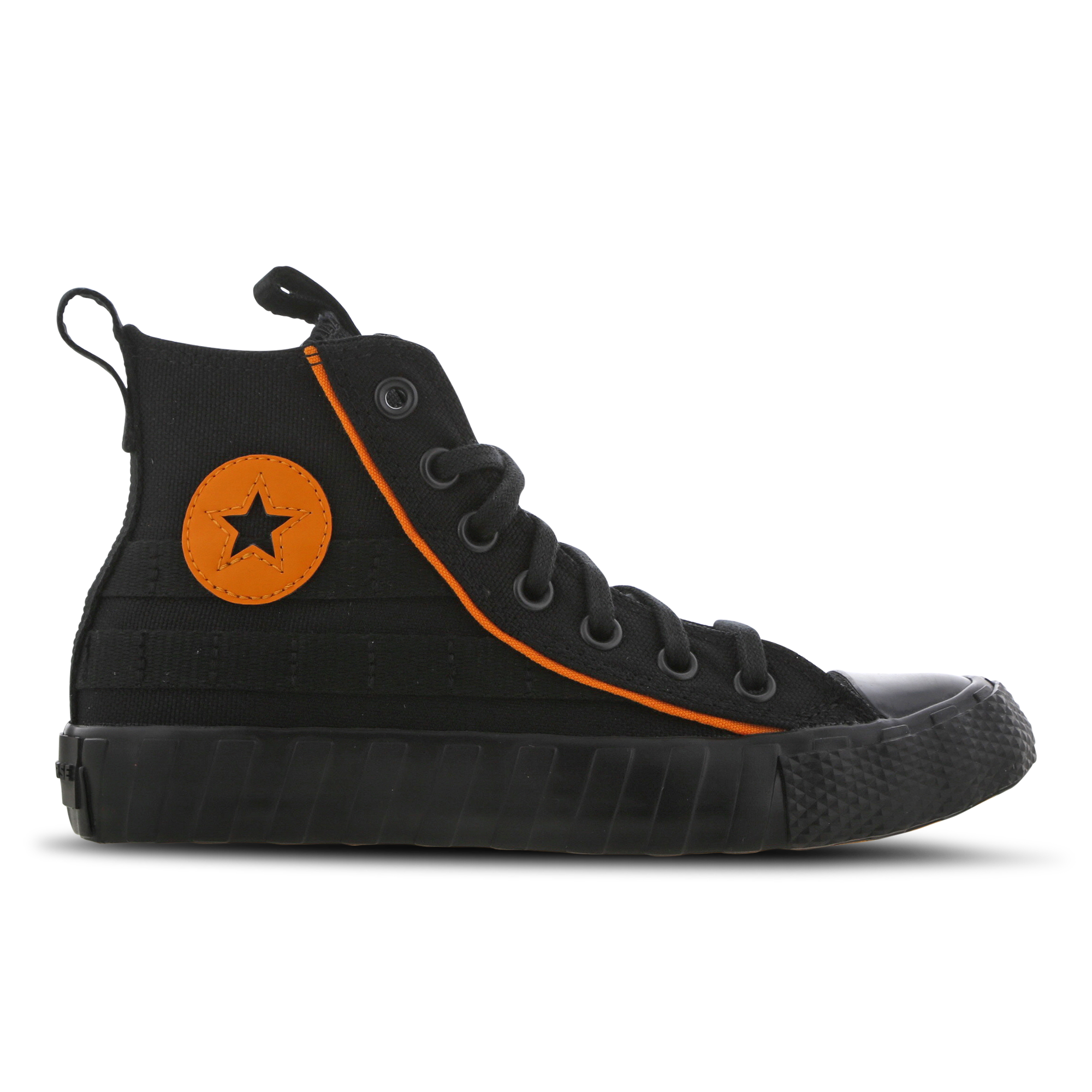 converse noir orange