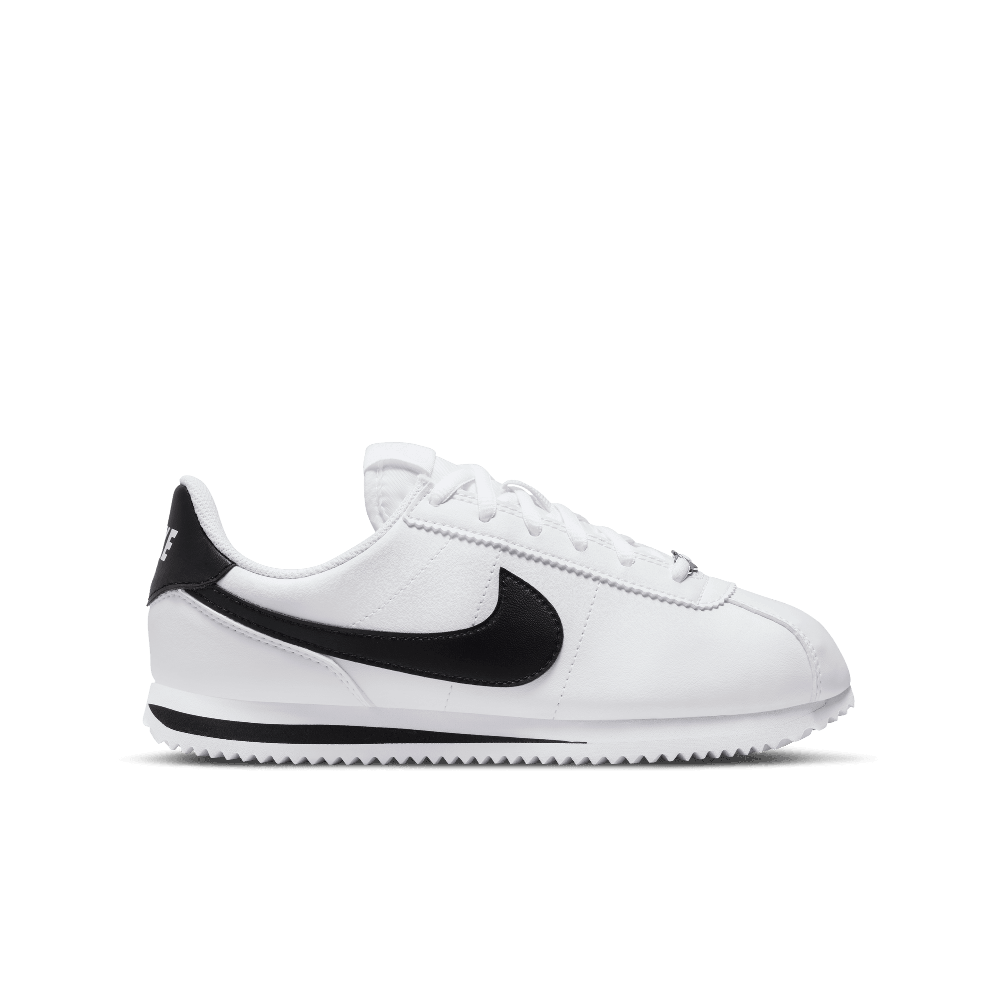 white and grey nike cortez