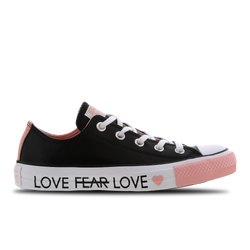 Grade School Shoes - Converse Chuck Taylor All Star Love The Progress Low Top - Black-Black-White
