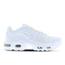 Nike Tuned 1 Essential - Grade School Shoes White-White-Metallic Silver