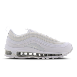 Grade School Shoes - Nike Air Max 97 - White-White-Metalic Silver