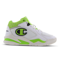 Grade School Shoes - Champion Zone Mid - White-Green-Blue