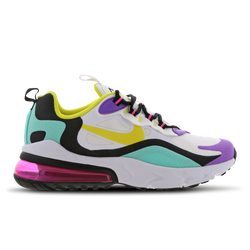 Grade School Shoes - Nike Air Max 270 React - White-Yellow-Black