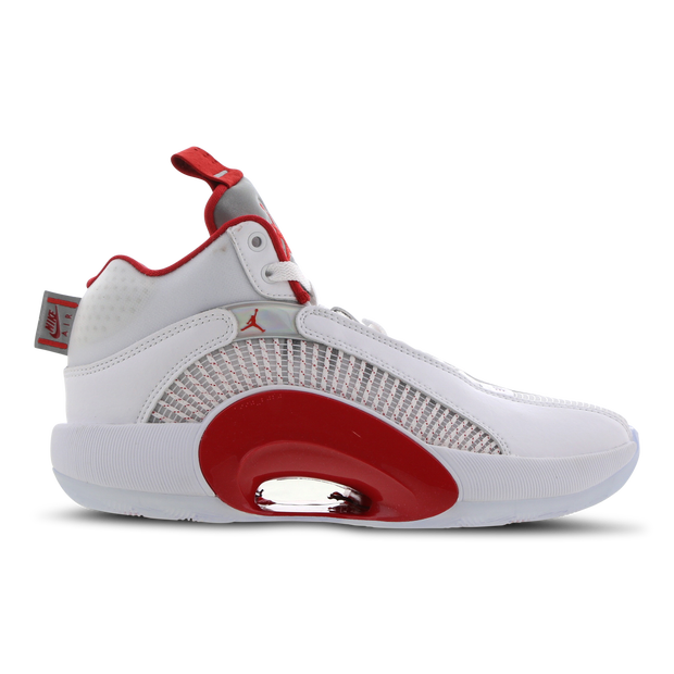 Air Jordan XXXV (GS) White/ Fire Red-Metallic Silver - CQ9433-100