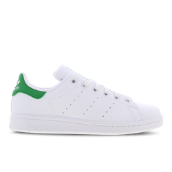 Grade School Shoes - adidas Stan Smith - White-White-Green