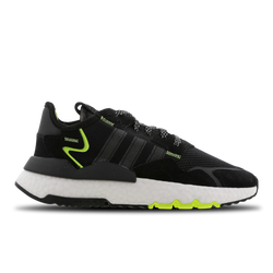 Grade School Shoes - adidas Nite Jogger - Black-White-Sol Yellow
