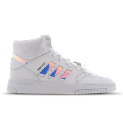 Grade School Shoes - adidas Dropstep - White-Silver-Black