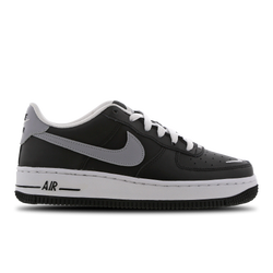 Grade School Shoes - Nike Air Force 1 Mini Swoosh - Black-Grey