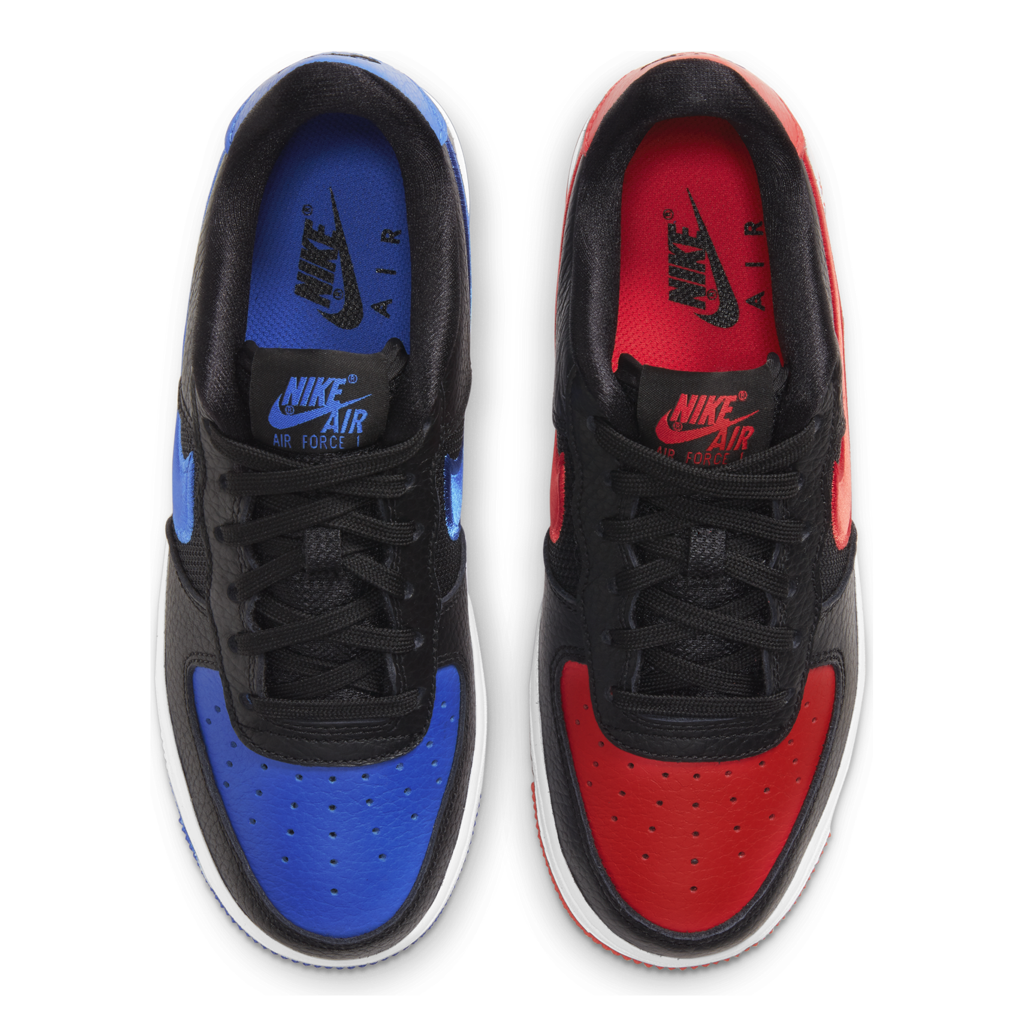 red and blue nike air force 1 lv8