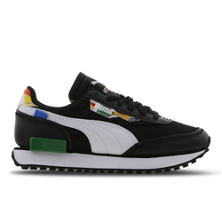 Grade School Shoes - Puma Future Rider - Black-White-Amazon Green