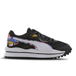 Grade School Shoes - Puma Street Rider - Black-White-Team Gold