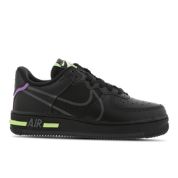 Grade School Shoes - Nike Air Force 1 React - Black-Anthracite-Violet