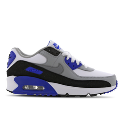 Grade School Shoes - Nike Air Max 90 - White-Grey-Blue