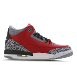 Grade School Shoes - Jordan 3 Retro - Varsity Red-Cement Grey-Black