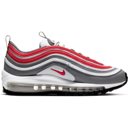 Grade School Shoes - Nike Air Max 97 - Smoke Grey-University Red-Grey Fog
