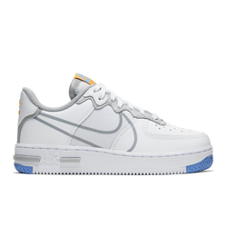 Grade School Shoes - Nike Air Force 1 React - White-Smoke Grey-Univ Red