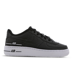 Grade School Shoes - Nike Air Force 1 - Black-Black-White