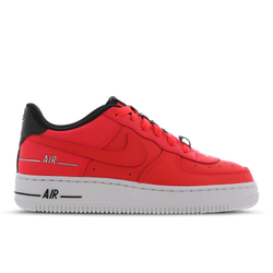 Grade School Shoes - Nike Air Force 1 - Laser Crimson-Black-White