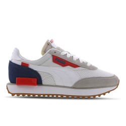 Grade School Shoes - Puma Future Rider - Gray Violet-White-Dark Denim