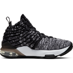 Grade School Shoes - Nike Lebron Xvii - Black-Black-White