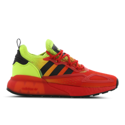 Grade School Shoes - adidas ZX 2K Boost - Solar Yellow-White-Glory Red