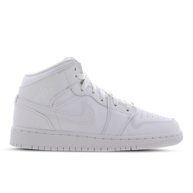 Air Jordan 1 Mid Schuh für ältere Kinder - Weiß - 554725-130