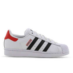 Grade School Shoes - adidas Superstar - White-Black-Red
