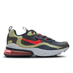 Grade School Shoes - Nike Air Max 270 React - Iron Grey-Bright Crimson-Deep Ocean