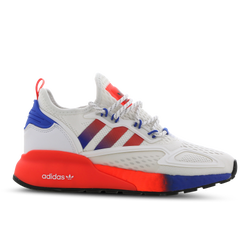 Grade School Shoes - adidas ZX 2K Boost - Ftwr White-Solar Red-Blue