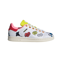 Grade School Shoes - adidas Stan Smith Primblue - Ftwr White-Vivid Green-Scarlet