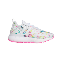 Grade School Shoes - adidas ZX 2K Boost - Ftwr White-Scream Pink-Acid Mint