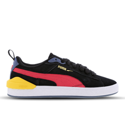 Grade School Shoes - Puma Suede Bloc - Puma Black-China Blue