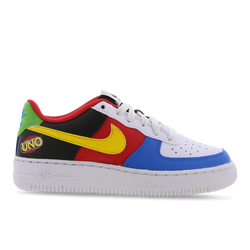 Grade School Shoes - Nike Air Force 1 Low - White-Univ Gold-Univ Red
