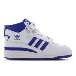 Grade School Shoes - adidas Forum Mid - Ftwr White-Team Royal Blue-Ftwr White