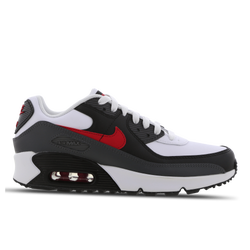 Grade School Shoes - Nike Air Max 90 Essential - White-Univ Red-Iron Grey