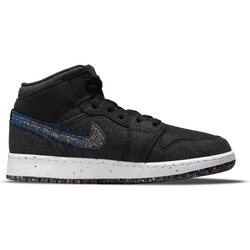Grade School Shoes - Jordan 1 Mid - Black-Multi
