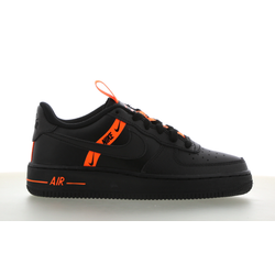 Primaire-College Chaussures - Nike Air Force 1 - Black-Black-Total Orange