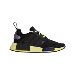 Grade School Shoes - adidas Nmd R1 - Core Black-Pulse Yellow-Sonic Ink
