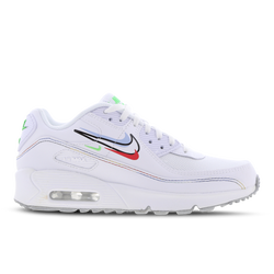 Primaire-College Chaussures - Nike Max 90 Essential - White-Lt Green Spark-Aluminum