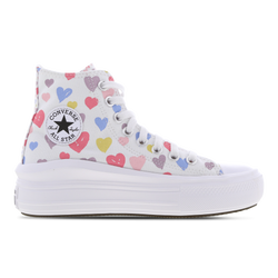 Grade School Shoes - Converse Chuck Taylor All Star Move Hi - White-White-Pink Salt