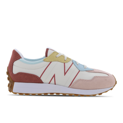 Grade School Shoes - New Balance 327 - White-Pink-Multi