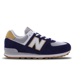 Grade School Shoes - New Balance 574 - Night Tide-Grey-White