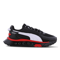 Grade School Shoes - Puma Wild Rider - Puma Black-Poppy Red